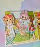 Лабубу и блайз игра на липучках липучках альбом книга тока бока labubu labyby lol blyth ловил лето лабаба - изображение 3