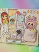 Лабубу и блайз игра на липучках липучках альбом книга тока бока labubu labyby lol blyth ловил лето лабаба - изображение 4