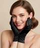 Елегантні жіночі рукавички короткі для фотосесії та свята Honey Fashion Accessories XS/S/M чорні (7-25) - изображение 1