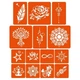 Набор цветной хны с трафаретами для био-тату №4 color-henna-set-04 - изображение 4
