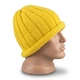 Шапка "Финикс Yellow", шапка бини ролл для мужчин, женщин и подростков, ручная работа от PRIGRIZ, 50-58 см - изображение 2