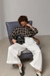 Классическая клетчатая рубашка свободного фасона Lurex Черный One Size (93560) - изображение 3