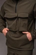 Мужская куртка - анорак Softshell демисезонная хаки M 2268 - изображение 4