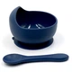 Силиконовая тарелка на присоске с ложкой – Navy Blue - изображение 5