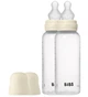 Набір дитячих пляшечок BIBS Grow Round Silicone 270 мл – Ivory, 2 шт - изображение 1