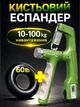 Кистевой эспандер пружинный зеленый тренажер с счетчиком для запястья кисти пальцев рук 10-100 кг + кистевой эспандер кольцо в подарок - изображение 1