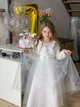 Нарядное платье для девочки пышное фатиновое рост 160 см, 10-12 лет, белый, Диана - изображение 6