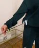 Костюм спортивный без капюшона с лампасами большого размера 54-56 Зеленый - изображение 6