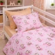 Простынь MirSon Полуторная 150х220 см 17-0923 Tiny Giraffes Pink Бязь (2200012572610) - изображение 6