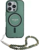 Панель Guess IML Glitter With Pearl Strap MagSafe для Apple iPhone 16 Pro Max Green (3666339298432) - зображення 1