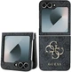 Панель Guess Leather 4G Metal Logo для Samsung Galaxy Z Flip 6 Black (3666339313128) - зображення 1