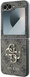 Etui Guess Leather 4G Metal Logo do Samsung Galaxy Z Flip 6 Brązowe (3666339313142) - obraz 3