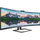 Монитор изогнутый 49" Philips 499P9H/00 VA 5120x1440 70 Гц 450 кд/м² GbE Black - изображение 2