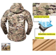 Костюм мультикам розмір XL утеплений Shark Skin Soft Shell Multicam з водовідштовхувальним ефектом - зображення 5