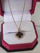 Серебряное колье в стиле Van Cleef Ван Клиф клевер в позолоте с Ониксом (СТ-805конп) - изображение 1