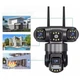 Камера наружная поворотная уличная WIFI V380 SC28-W FULL-HD 4Mp Ночная сьемка 4 объектива (21330) - изображение 2