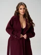 Пальто ISSA PLUS 15048 S темно-бордовое (issa2007682798452) - изображение 4