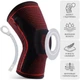 Бандаж на коленный сустав BD AB066. XL/42-44см. Полужесткий. Ребра жесткости. Кольцо-Фиксатор. Черно-Красный. Бандаж колена. Ортез колена. Наколенник ортопедический - изображение 1