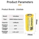 Акумулятор 18350, LiitoKala, 1100mAh - зображення 3