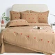 Комплект постільної білизни Italy Quilt Cover Страйп-Сатін з ковдрею літньою 230х200см Бежевий - зображення 1