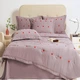 Комплект постільної білизни Italy Quilt Cover Страйп-Сатін з ковдрею літньою 230х200см Бузковий - зображення 1