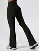 Спортивные женские леггинсы-клеш Flare с бразильским пуш-ап эффектом Bell Bottoms Leggings Premium для фитнеса и йоги M Черные (Flare94NeroBlackM) - изображение 2