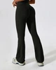 Спортивные женские леггинсы-клеш Flare с бразильским пуш-ап эффектом Bell Bottoms Leggings Premium для фитнеса и йоги M Черные (Flare94NeroBlackM) - изображение 4