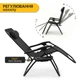 Кресло шезлонг для релакса на 120 кг LEOBRO Zero Gravity Black (LB-ZGC-F1-BLK) - изображение 3