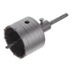 Комплект: свердло корончатое по бетону 80мм+Перехідник SDS Plus 100мм INTERTOOL SD-7080 - зображення 1