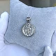 Серебряный круглый кулон Ангел Хранитель, ладанка с чернением и орнаментом 8 гр, 925 проба - изображение 11