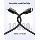 Кабель мультимедийный HDMI M to HDMI M 10.0m 4K30Hz braided HD119 black Ugreen (40104) - изображение 7