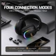 Игровые блютуз наушники Onikuma GT-805 Max с микрофоном, RGB подсветка, Bluetooth 5.4 + 2.4GHz, AUX, до 60 часов роботы, для ПК, PS4, PS5, телефона - изображение 2