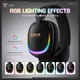 Игровые блютуз наушники Onikuma GT-805 Max с микрофоном, RGB подсветка, Bluetooth 5.4 + 2.4GHz, AUX, до 60 часов роботы, для ПК, PS4, PS5, телефона - изображение 6