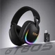 Игровые блютуз наушники Onikuma GT-805 Max с микрофоном, RGB подсветка, Bluetooth 5.4 + 2.4GHz, AUX, до 60 часов роботы, для ПК, PS4, PS5, телефона - изображение 7
