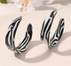 Женские сережки акриловые jewelry Черно-белые - изображение 1