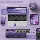 Клавіатура Attack Shark X85 Purple Gradient Бездротова Ігрова Механічна. 2.4G/Bluetooth/Кабель. Батарея 5000mAh. 75% White Jade Switch. - зображення 2