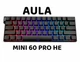 Клавіатура Магнітна AULA MINI 60 PRO HE Black Gradient Бездротова Ігрова. 2.4G/Bluetooth/Кабель. Батарея 4000mAh. RGB Підсвічування. 8000 Герц/c. Yan Cloud Magnetic Switch - зображення 1