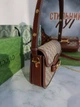 Сумка женская Gucci Horsebit 1955 коричневая Гуччи standard size (003) - изображение 2