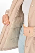 Куртка-парка женская однотонная светло-бежевого цвета Fashion размер 48 (211145) - изображение 4