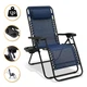 Раскладное кресло шезлонг LEOBRO Zero Gravity Navy Blue (LB-ZGC-F1-NVY) - изображение 1