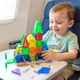 Різнокольорові Магнітні Міні-Блоки Magnetic Blocks Tiles 40 деталей 3D Магнітний Конструктор Дитячий для Хлопчиків та Дівчаток Розвиваючий Ігровий Набір для Подорожей у Металевому Боксі - изображение 5