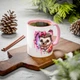 Керамическая чашка с принтом "Ежик" Розовый - изображение 5