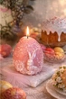 Свеча яйцо с зайчиком, ароматическая, 120 г, пальмовый воск - изображение 1