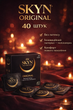 Презервативи SKYN безлатексні Original 40 шт поліізопренові з гладкою поверхнею non-latex condoms для максимально природних відчуттів і комфорту під час інтимної близькості гіпоалергенні skyns - зображення 1