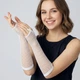 Рукавички мітенки жіночі сітка довгі без пальців Honey Fashion Accessories S/M/L білий (7-49) - зображення 1