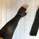 Довгі мітенки з сітки вище ліктя напівпрозорі вечірні Honey Fashion Accessories S/M/L чорний (7-59) - зображення 6