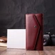 Кошелек для женщин из натуральной кожи с геометрическим клапаном ST Leather 22547 Бордовый - изображение 8