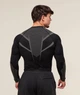 Лонгслів спортивний чоловічий "Gymshark" футболка стрейчова з довгим рукавом чорна з білим 2XL - изображение 2