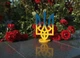 Тризуб статуетка на підставці колір синьо-жовтий - изображение 2