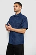 Сорочка чоловіча джинсова синій 129RT-16 AGER 4XL - зображення 3